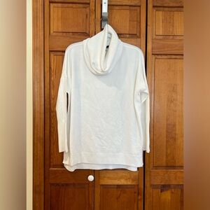 FRENCH CONNECTION WHITE TUNIC COWL NECK SWEATER